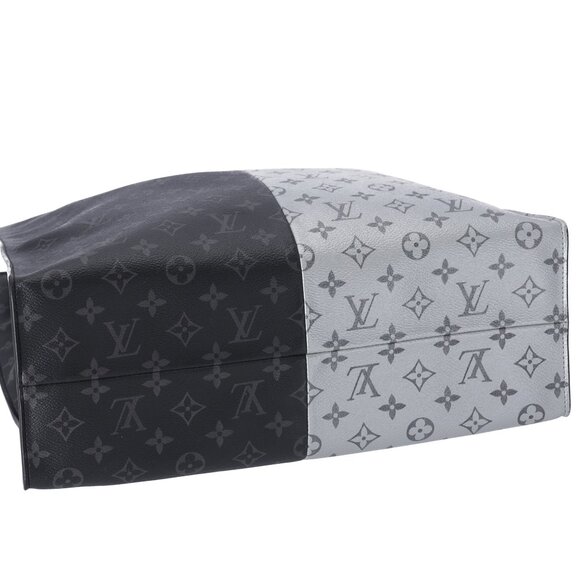 Louis Vuitton Monogram Eclipse Split Tote Bag M43816 Black Gray - Picture 5 of 7